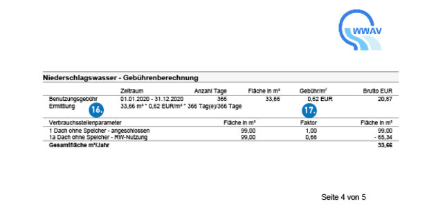 Abbildung vom Gebührenbescheid Seite 4
