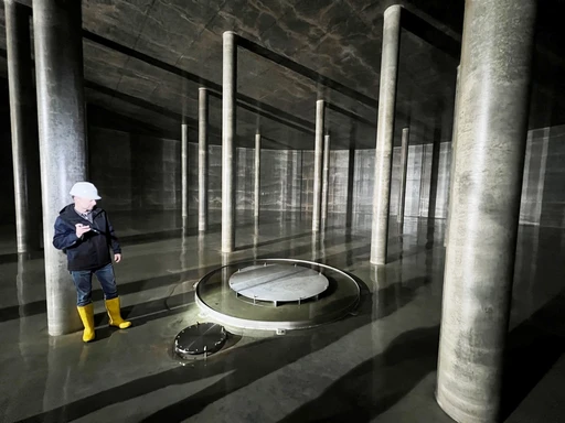Mitarbeiter im Trinkwasserspeicher