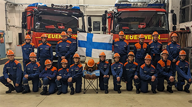 Gruppenfoto der Freiwilligen Feuerwehr Rostock- Groß Klein